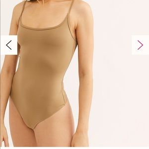 Free People Basique Bodysuit- Tan